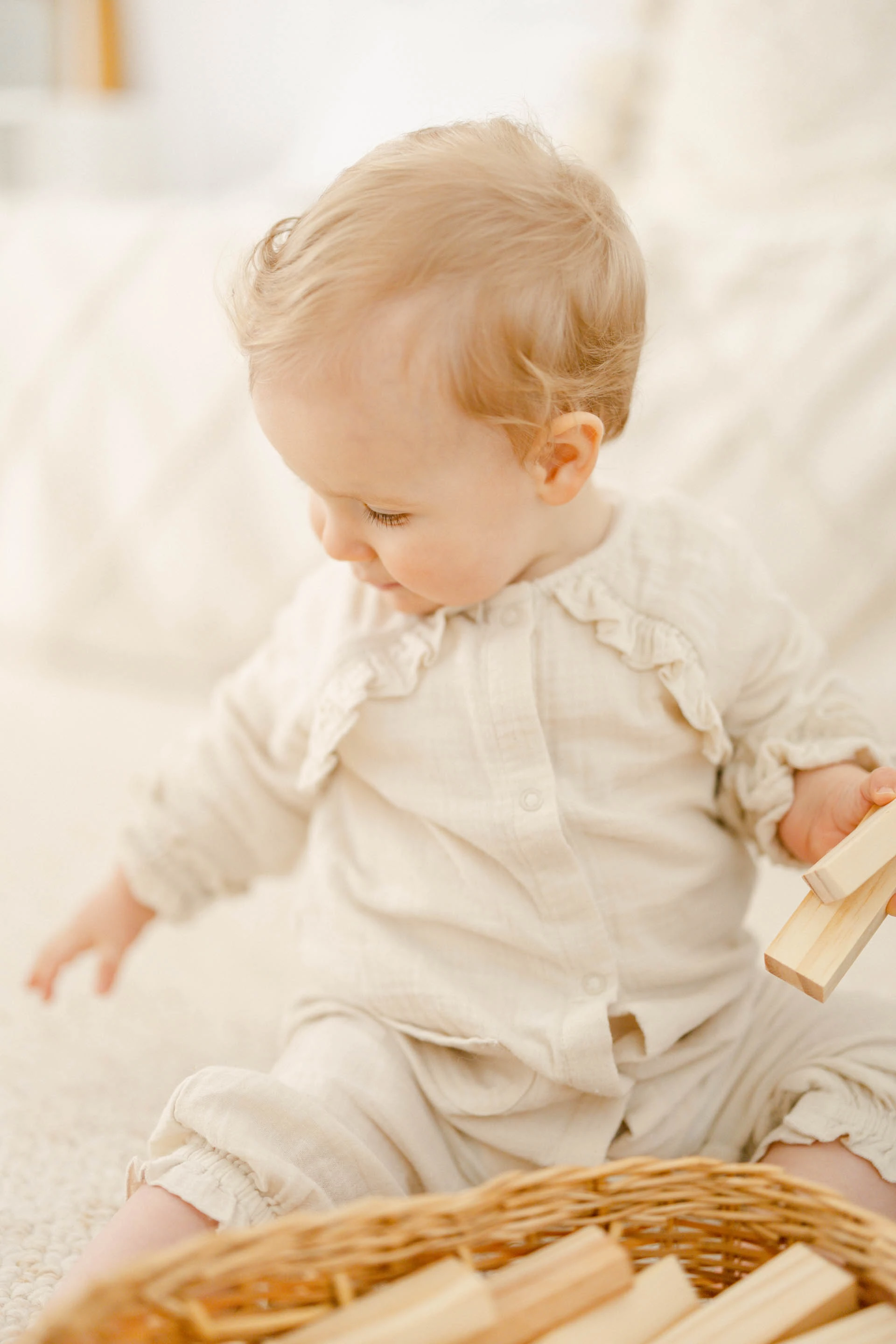 panier enfant osier panier de rangement marron